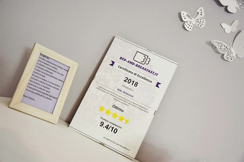 B&B Alle Ortensie - Certificazione B&B